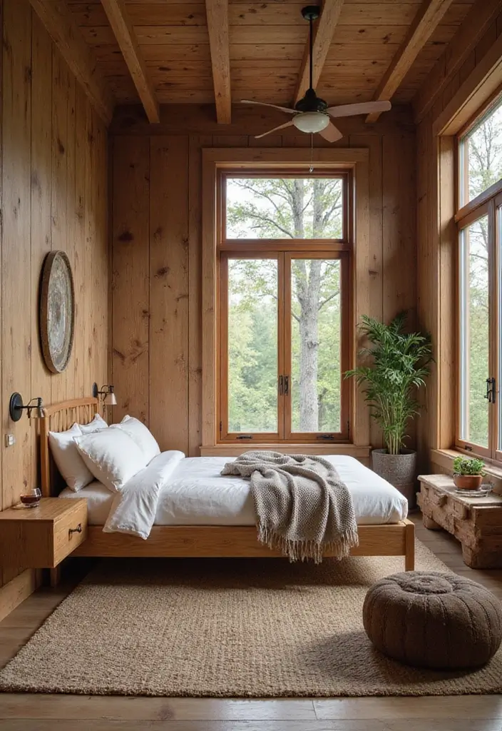 25 Wall Moulding Ideas Bedroom That Add Classic Detail - 22. Natural Wood Moulding
