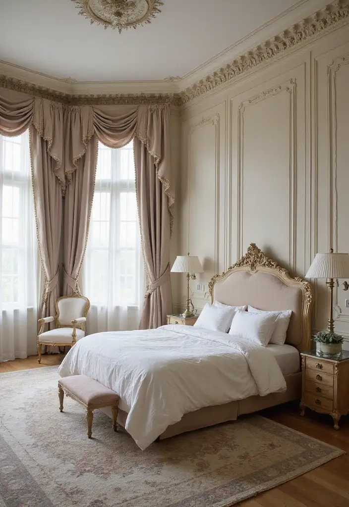 25 Wall Moulding Ideas Bedroom That Add Classic Detail - 23. Ornate Moulding Accents