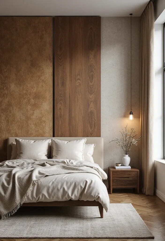 25 Wall Moulding Ideas Bedroom That Add Classic Detail - 6. Textured Wall Panels