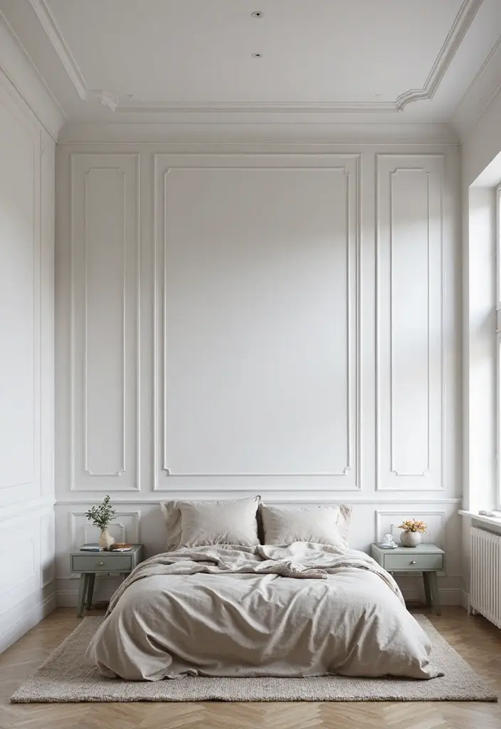 25 Wall Moulding Ideas Bedroom That Add Classic Detail - 7. Modern Minimalist Moulding