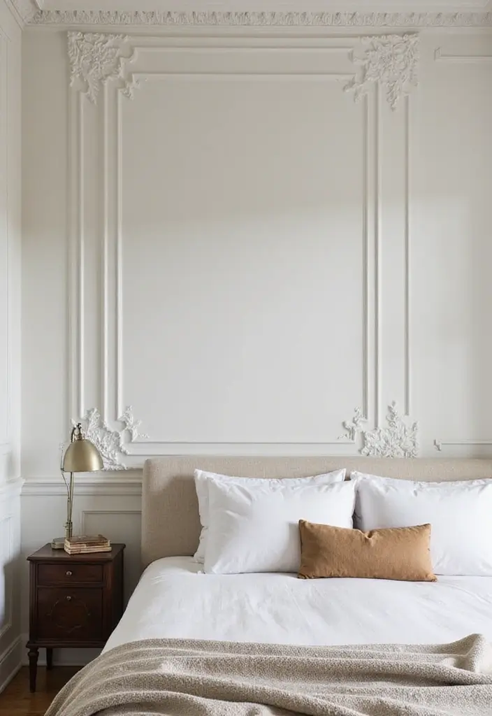 25 Wall Moulding Ideas Bedroom That Add Classic Detail - 8. Decorative Corner Blocks