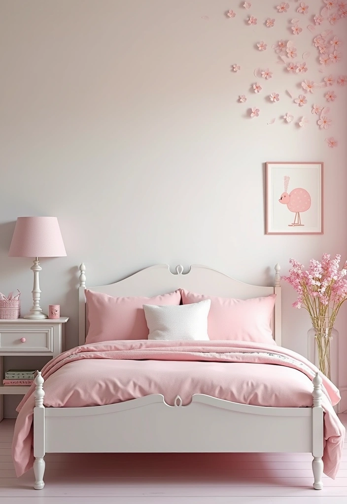 25 White Bed Frame Bedroom Ideas That Feel Clean and Modern - 11. Soft Pastels