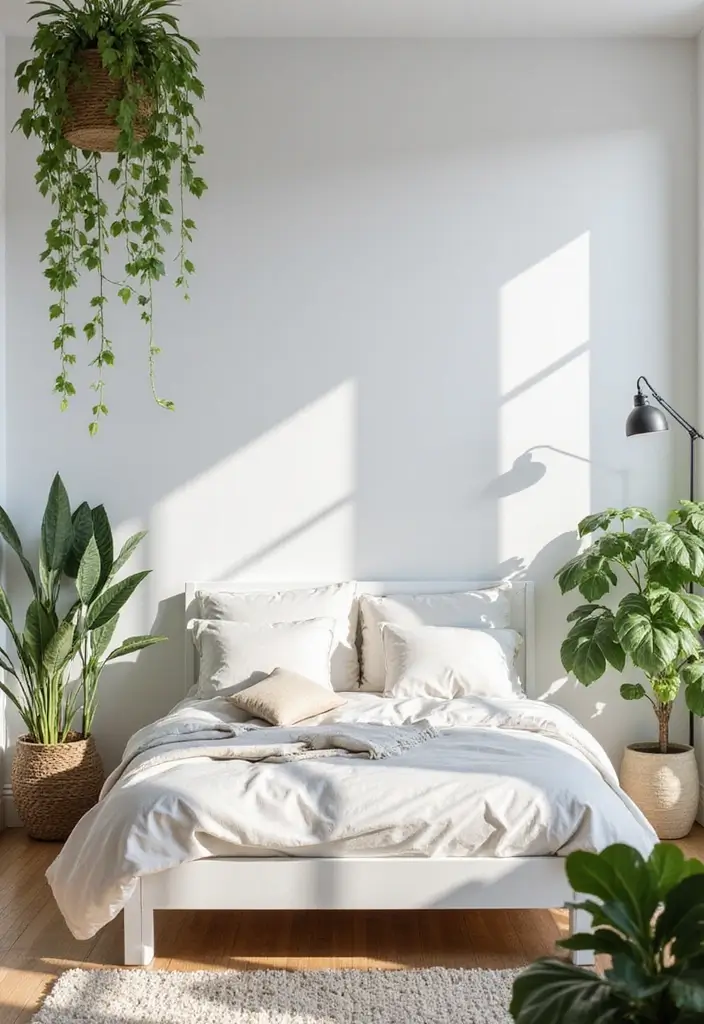 25 White Bed Frame Bedroom Ideas That Feel Clean and Modern - 7. Urban Zen