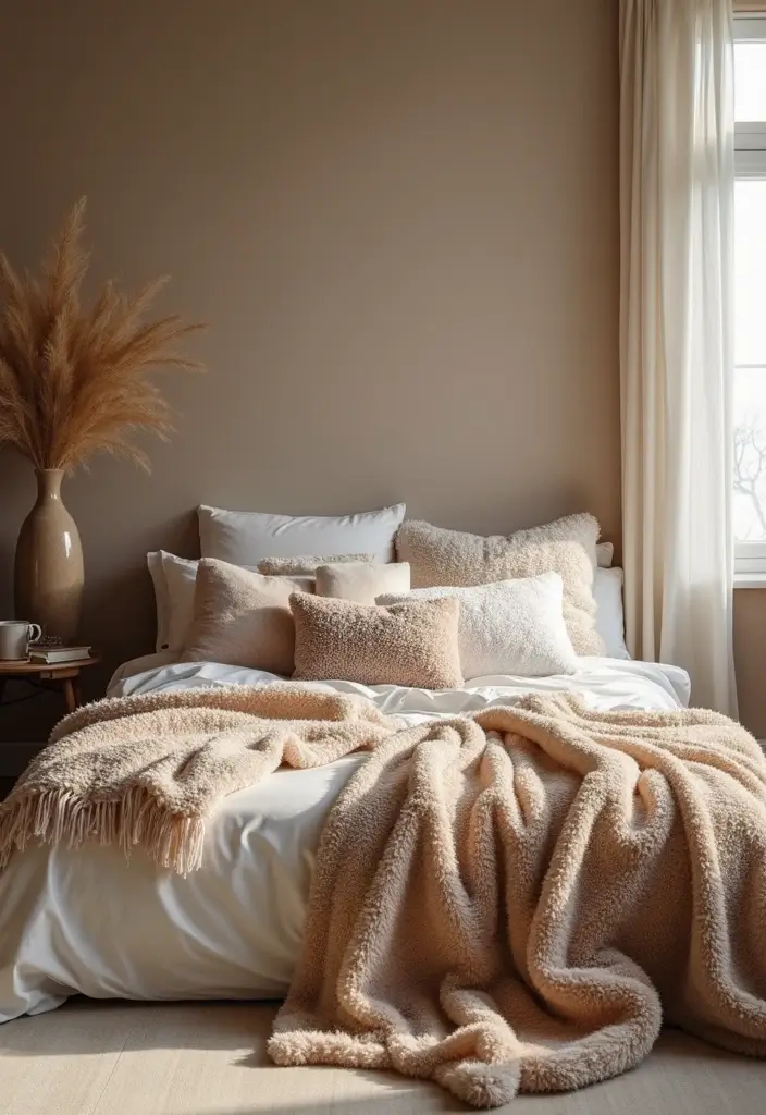 25 Young Woman Bedroom Ideas That Feel Modern & Empowering - 10. Cozy Textured Layers