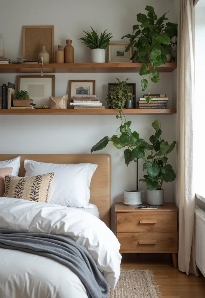 25 Young Woman Bedroom Ideas That Feel Modern & Empowering - 13. Open Shelving