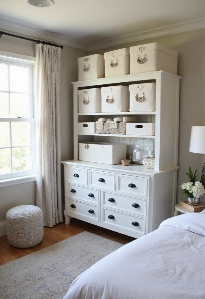 25 Young Woman Bedroom Ideas That Feel Modern & Empowering - 16. Chic Storage Solutions