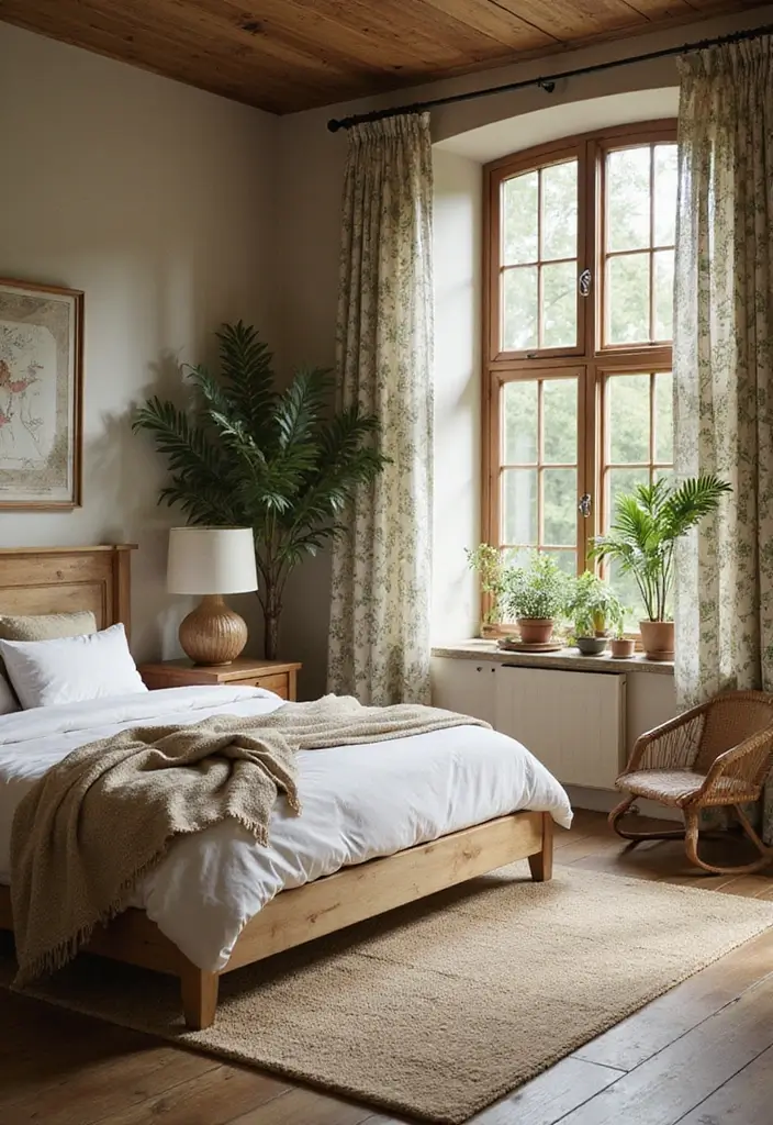 25 Young Woman Bedroom Ideas That Feel Modern & Empowering - 20. Nature-Inspired Decor