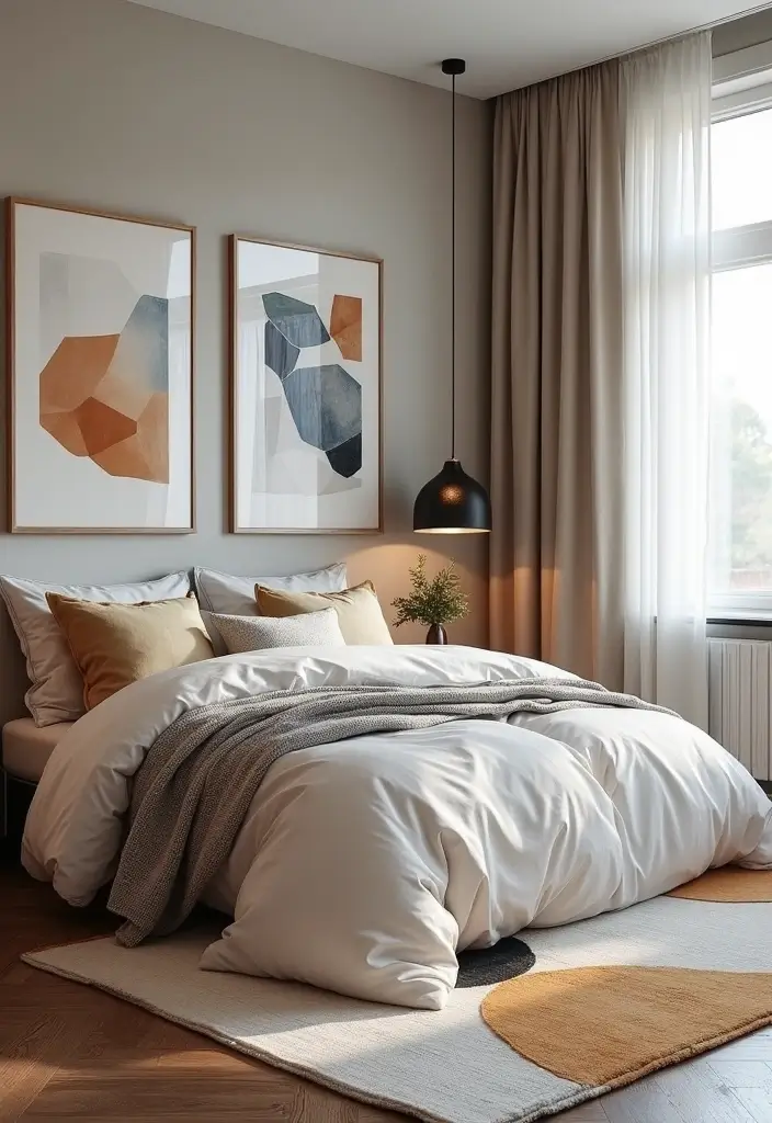 25 Young Woman Bedroom Ideas That Feel Modern & Empowering - 22. Modern Geometric Patterns