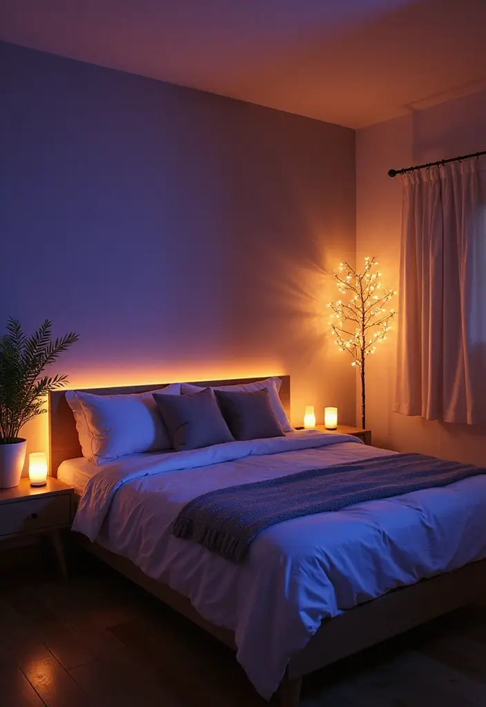 25 Young Woman Bedroom Ideas That Feel Modern & Empowering - 8. Smart Lighting