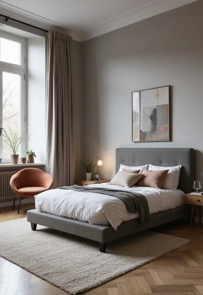 26 Modern Guest Bedroom Ideas That Feel Welcoming & Stylish - 13. Statement Furniture Pieces