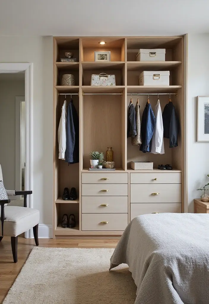 26 Modern Guest Bedroom Ideas That Feel Welcoming & Stylish - 21. Custom Closets