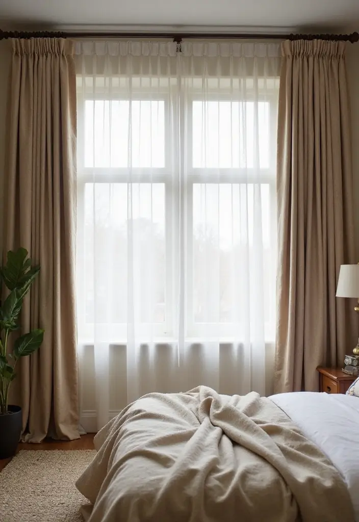 26 Smart 11x11 Bedroom Layout Ideas for Perfect Balance & Flow - 13. Dress Up Your Windows