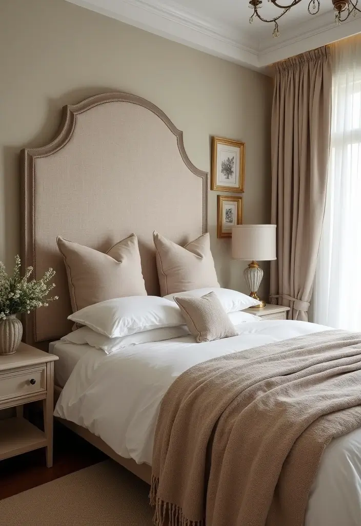 26 Smart 11x11 Bedroom Layout Ideas for Perfect Balance & Flow - 16. Statement Headboards