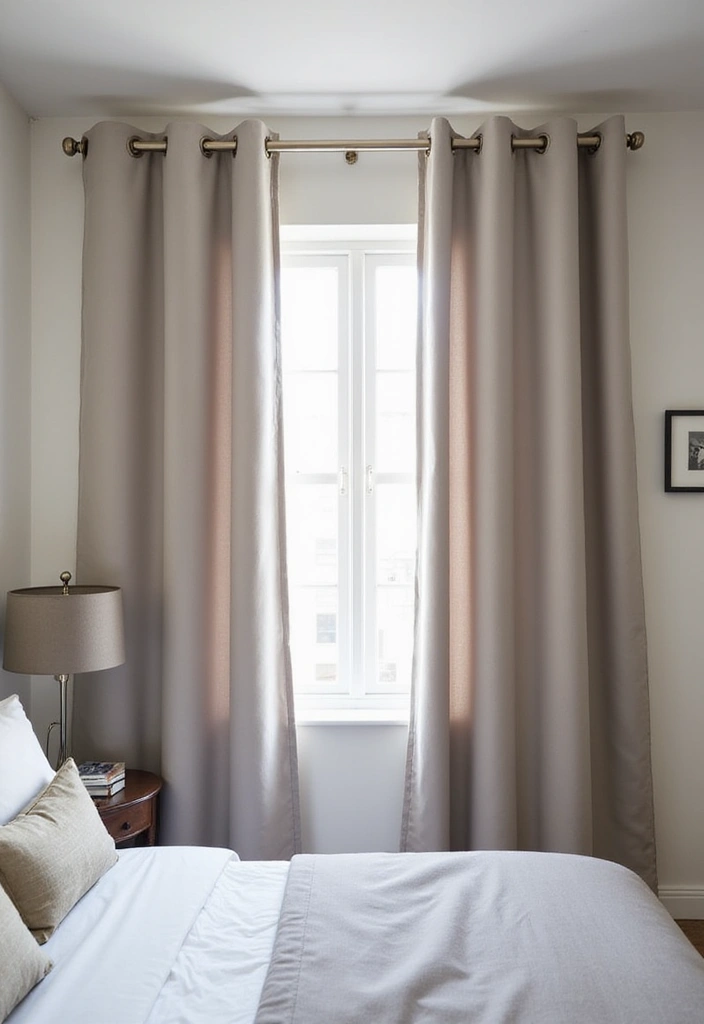 27 Bedroom Curtain Ideas Master Modern That Add Elegance and Privacy - 10. Elegant Grommet-Style Curtains