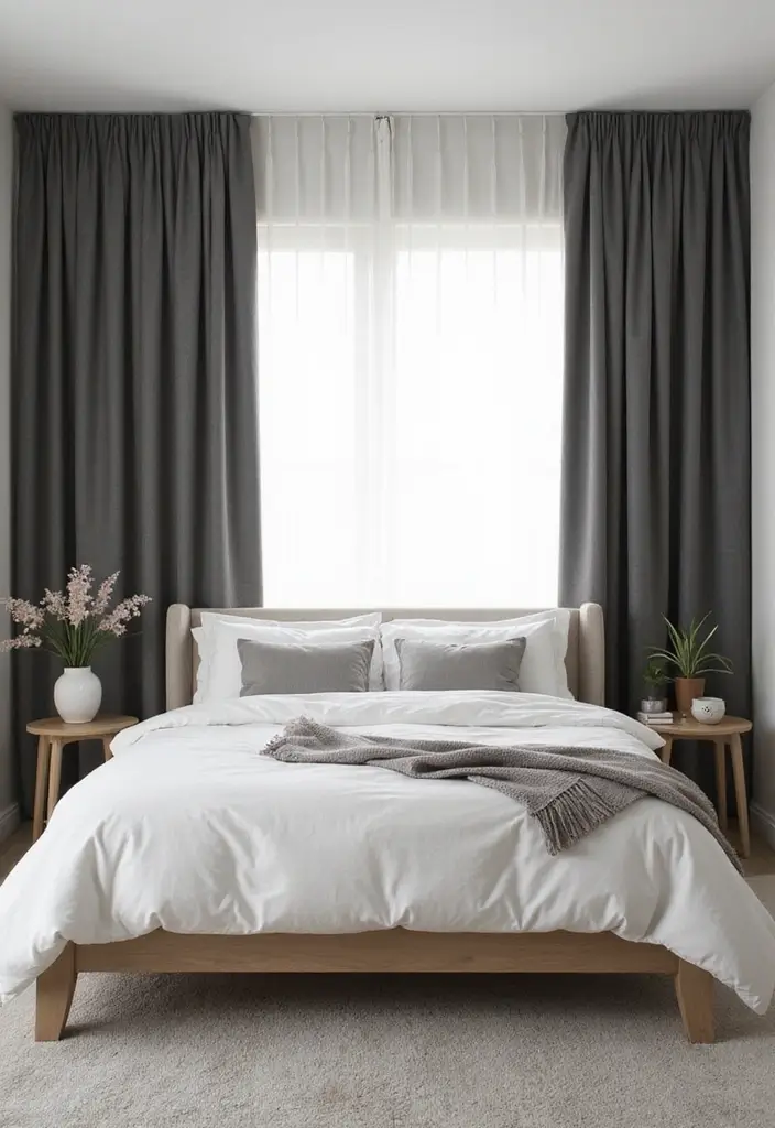 27 Bedroom Curtain Ideas Master Modern That Add Elegance and Privacy - 18. Minimalist Blackout Curtains