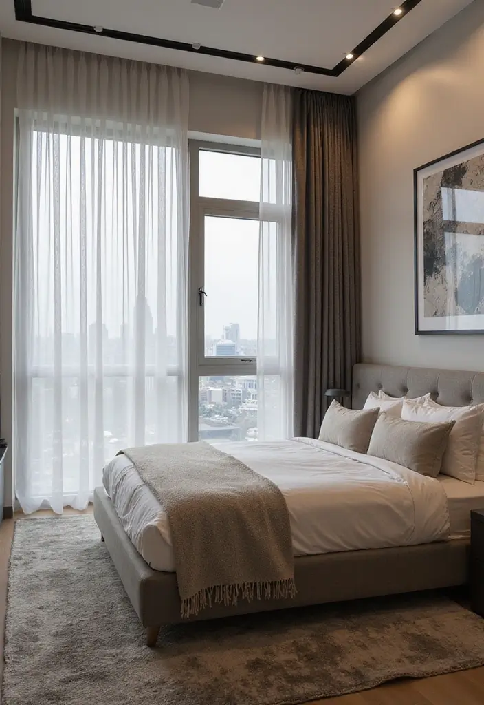 27 Bedroom Curtain Ideas Master Modern That Add Elegance and Privacy - 26. Smart Technology Curtains