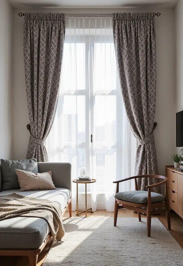 27 Bedroom Curtain Ideas Master Modern That Add Elegance and Privacy - 3. Geometric Patterns