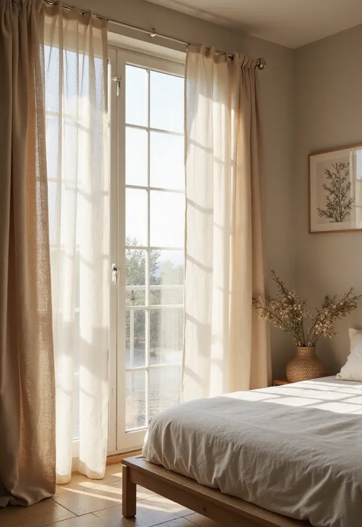 27 Bedroom Curtain Ideas Master Modern That Add Elegance and Privacy - 4. Natural Linen Textures