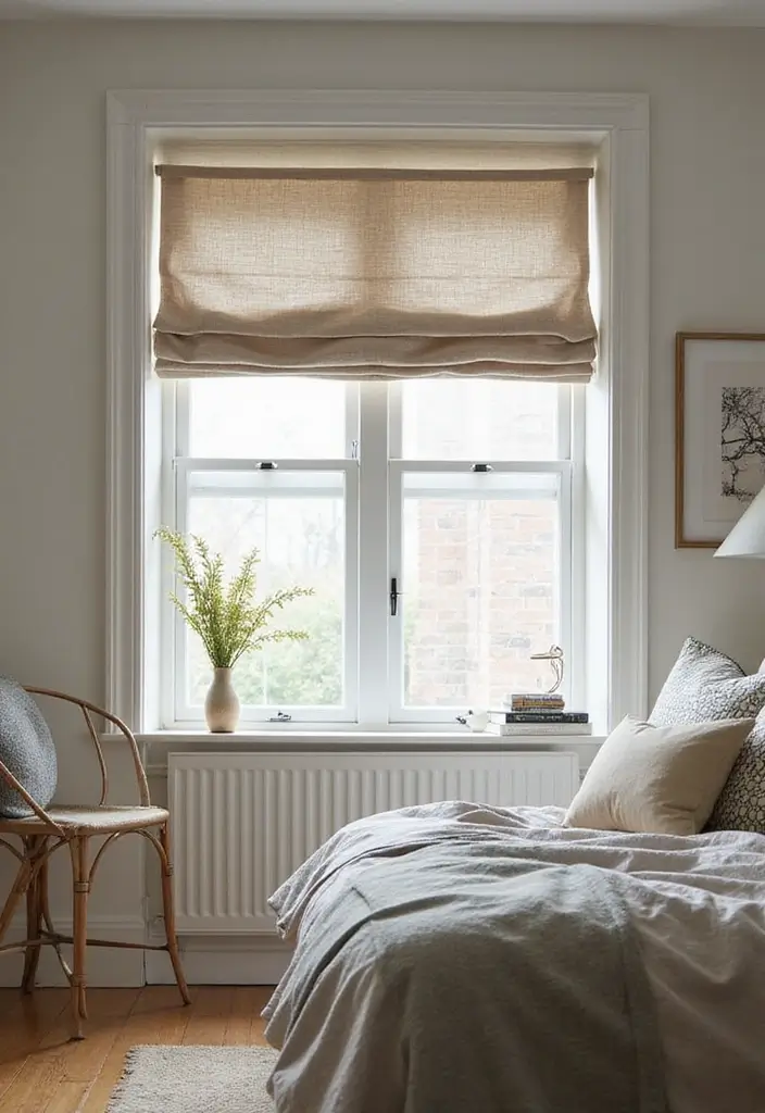 27 Bedroom Curtain Ideas Master Modern That Add Elegance and Privacy - 7. Roman Shades for Elegance