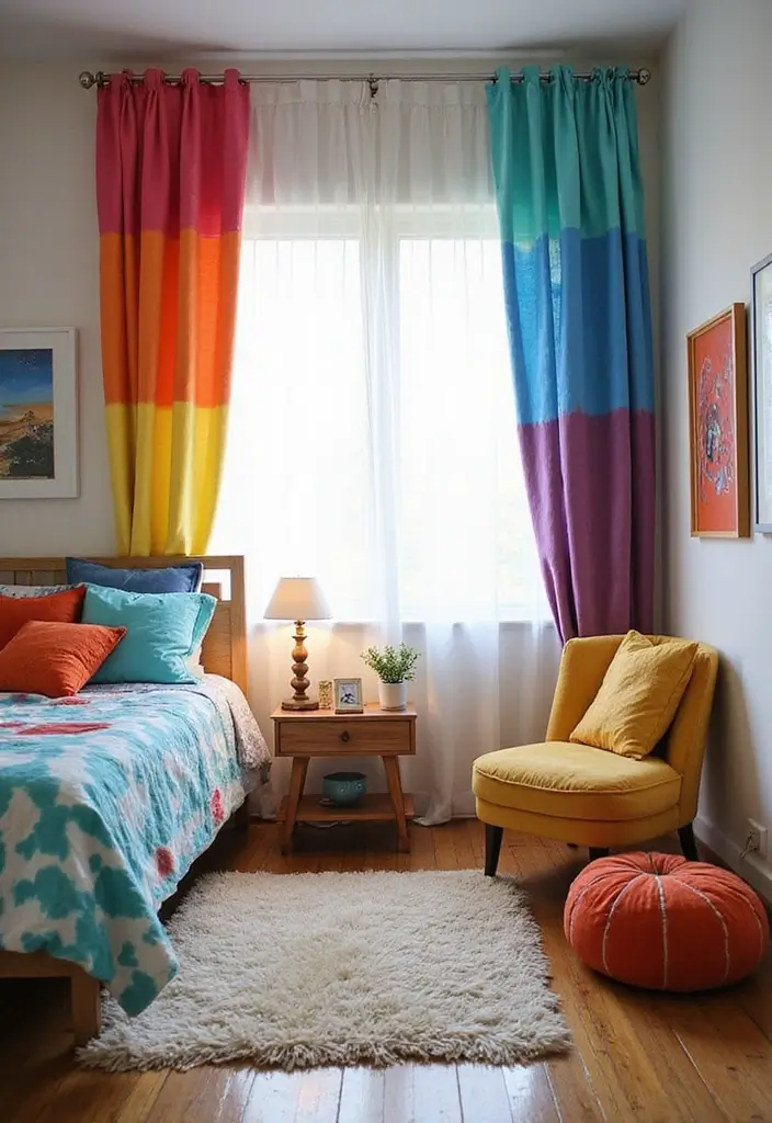 27 Bedroom Curtain Ideas Master Modern That Add Elegance and Privacy - 9. Modern Tie-Dye Patterns