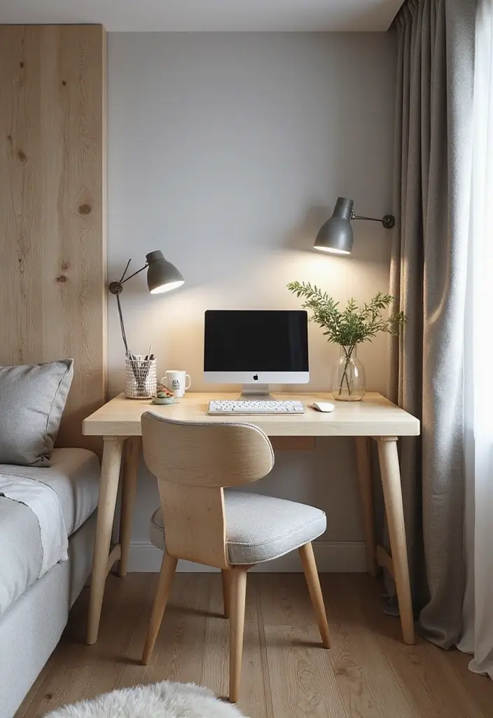 27 Bedroom Ideas for Small Rooms Cozy & Cheap But Aesthetic - 24. Wall-mounted Desks: Space Savers