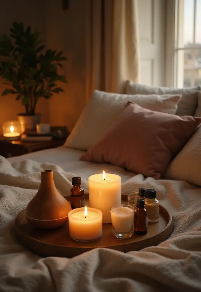 27 Bedroom Ideas for Small Rooms Cozy & Cheap But Aesthetic - 27. Cozy Scents: Atmosphere Enhancers