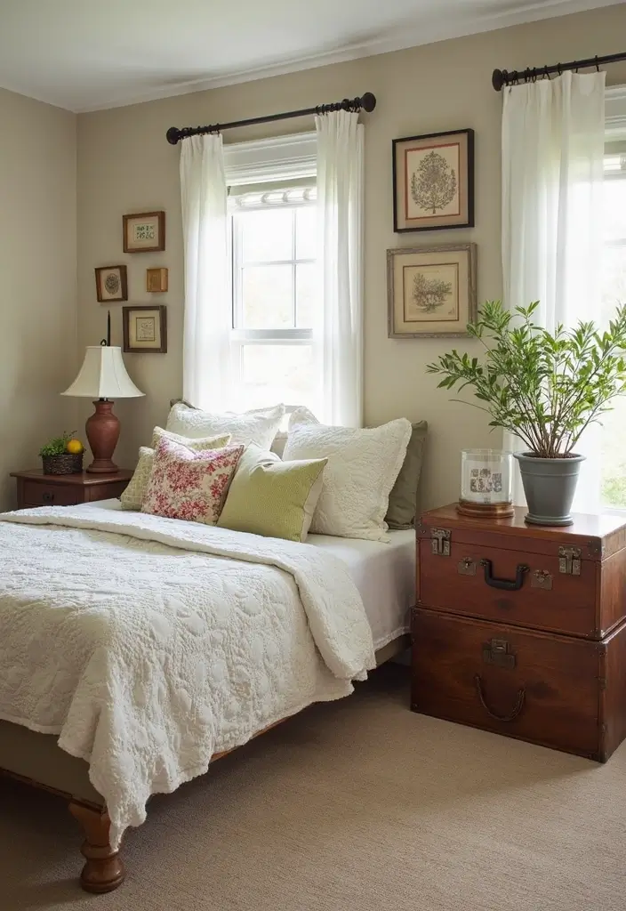 27 Modern Vintage Bedroom Ideas That Feel Retro & Refined - 15. Repurposed Vintage Finds