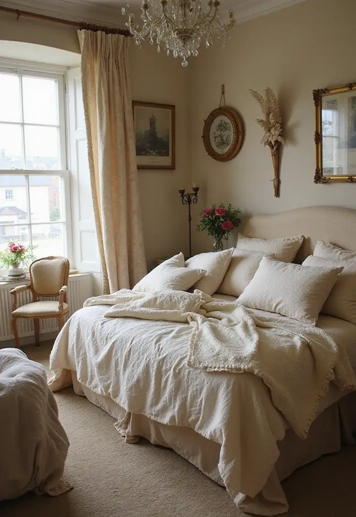 27 Modern Vintage Bedroom Ideas That Feel Retro & Refined - 18. Vintage Linens