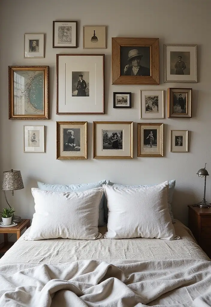 27 Modern Vintage Bedroom Ideas That Feel Retro & Refined - 4. Vintage Artwork