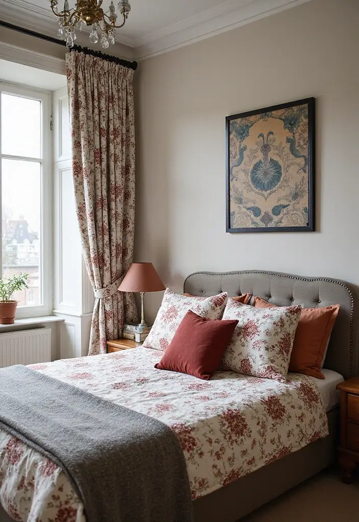 27 Modern Vintage Bedroom Ideas That Feel Retro & Refined - 5. Pattern Play