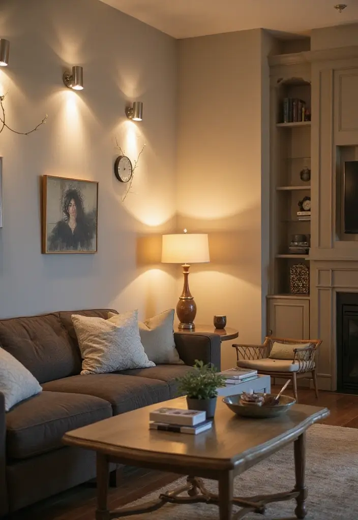 27 One Bedroom Apartment Ideas That Feel Spacious & Modern - 22. Use of Light Fixtures for Ambiance