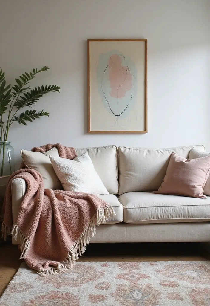 27 One Bedroom Apartment Ideas That Feel Spacious & Modern - 7. Layered Textiles for Cosiness