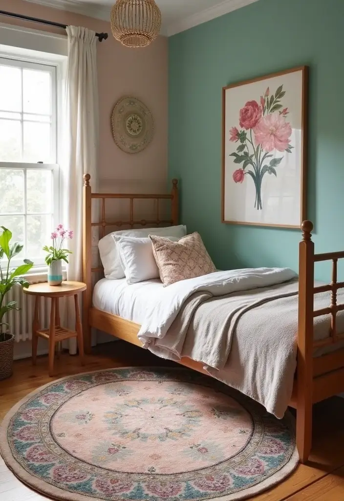 28 Bedroom Ideas for Small Rooms for Teens That Feel Trendy & Fun - 10. Trendy Rugs to Define Spaces