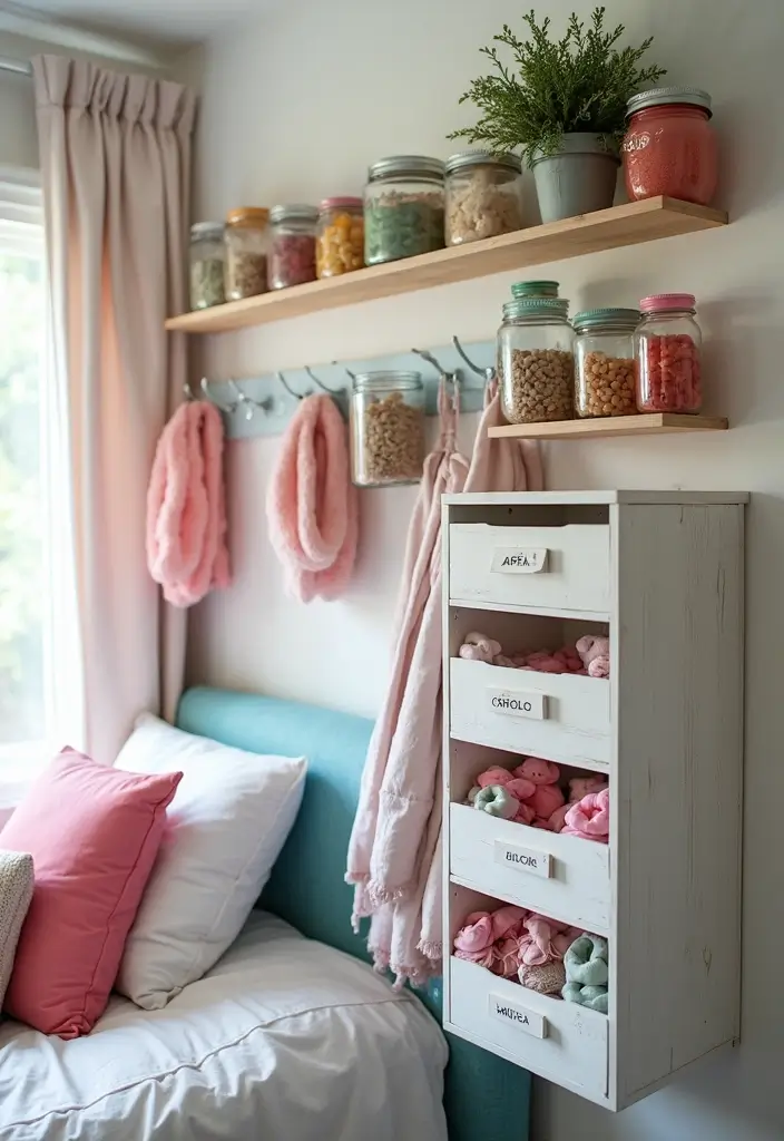 28 Bedroom Ideas for Small Rooms for Teens That Feel Trendy & Fun - 15. Fun Organization Hacks