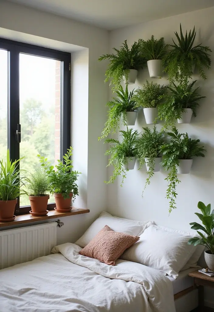 28 Bedroom Ideas for Small Rooms for Teens That Feel Trendy & Fun - 17. Venture into Vertical Gardens