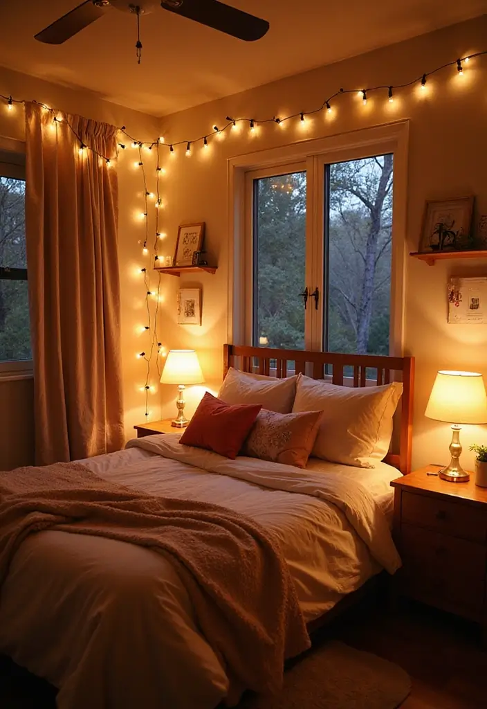 28 Bedroom Ideas for Small Rooms for Teens That Feel Trendy & Fun - 5. Creative Lighting Solutions