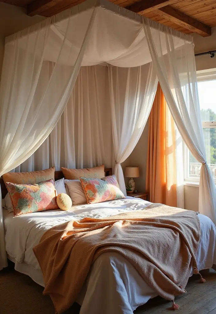 28 Boho Style Bedroom Ideas That Feel Effortless and Free-Spirited - 11. Canopy Beds