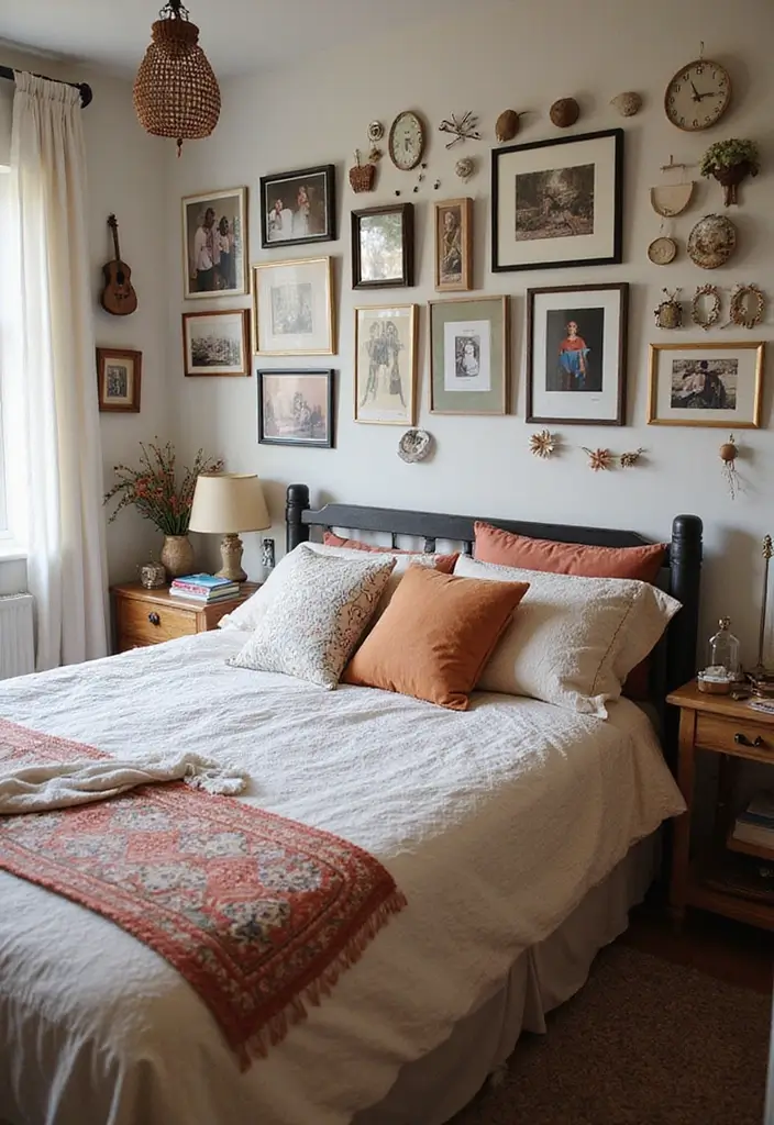 28 Boho Style Bedroom Ideas That Feel Effortless and Free-Spirited - 12. Personal Touches