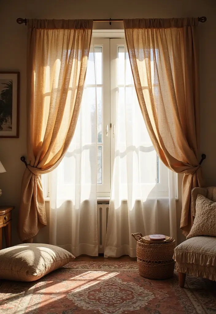 28 Boho Style Bedroom Ideas That Feel Effortless and Free-Spirited - 21. Boho Chic Curtains