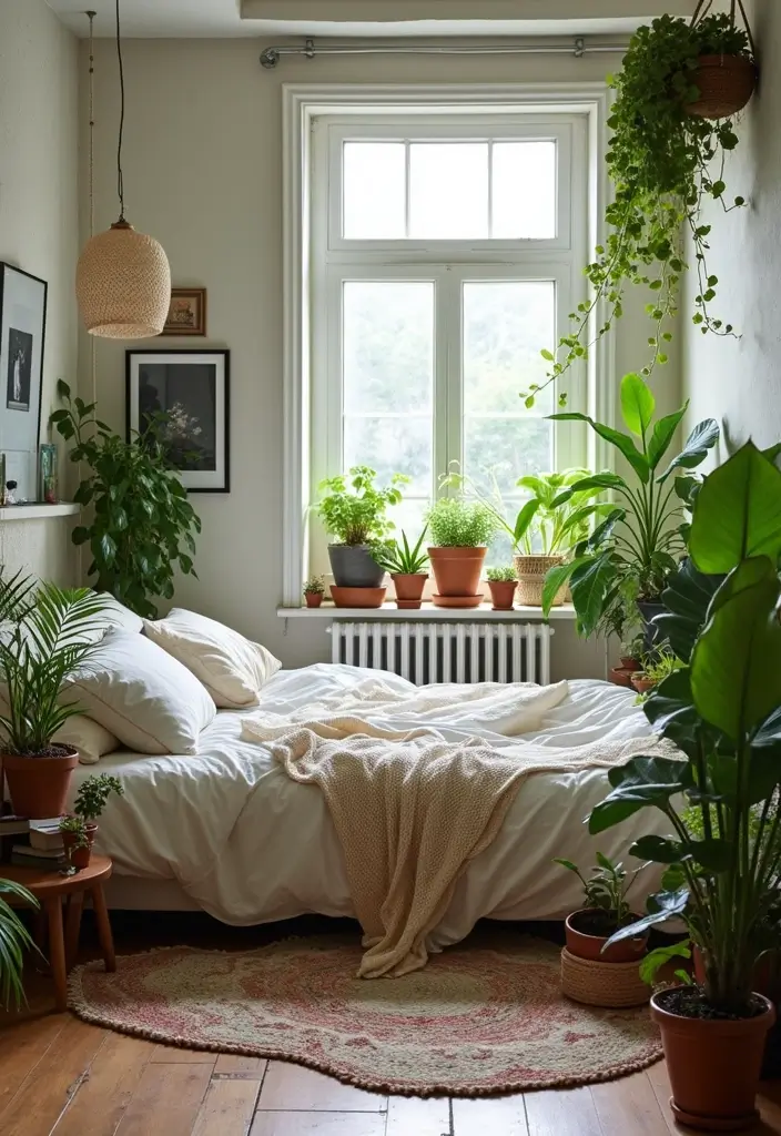 28 Boho Style Bedroom Ideas That Feel Effortless and Free-Spirited - 3. Indoor Plants