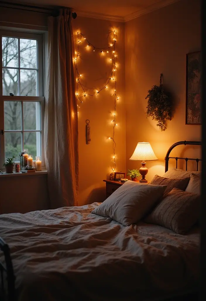 28 Boho Style Bedroom Ideas That Feel Effortless and Free-Spirited - 8. Soft Lighting