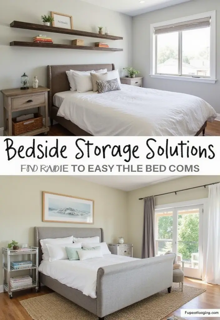 28 Clever 10 x 11 Bedroom Layout Ideas That Maximize Every Inch - 11. Bedside Storage Solutions