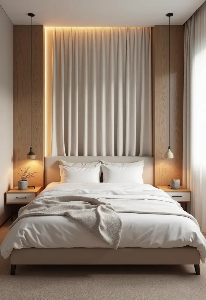 28 Clever 10 x 11 Bedroom Layout Ideas That Maximize Every Inch - 13. Curtain Dividers