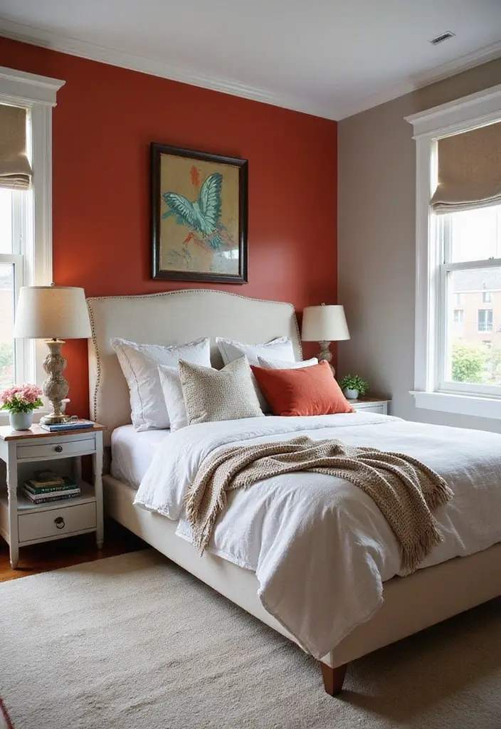 28 Clever 10 x 11 Bedroom Layout Ideas That Maximize Every Inch - 14. Artistic Accent Walls
