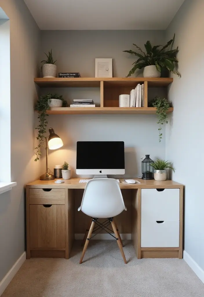 28 Clever 10 x 11 Bedroom Layout Ideas That Maximize Every Inch - 18. Compact Desk Corner
