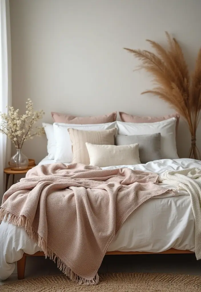 28 Clever 10 x 11 Bedroom Layout Ideas That Maximize Every Inch - 23. Utilize Functional Textiles