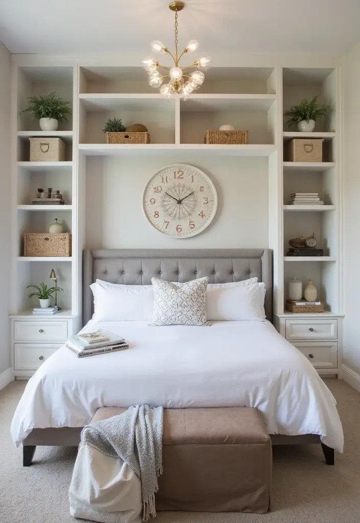 28 Clever 10 x 11 Bedroom Layout Ideas That Maximize Every Inch - 24. Custom Built-Ins