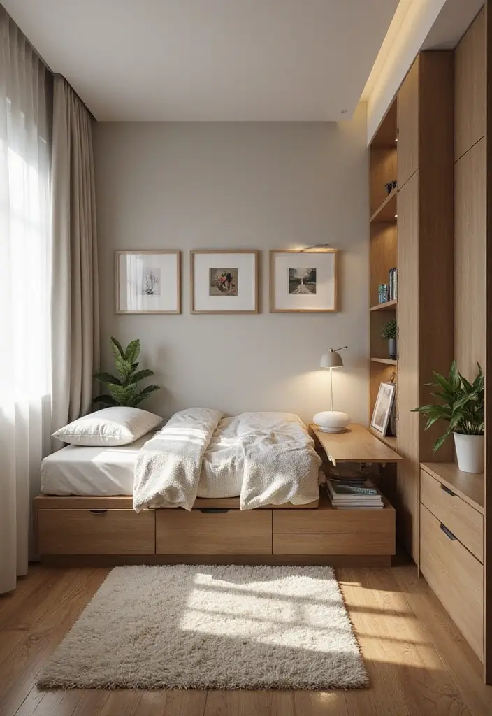 28 Clever 10 x 11 Bedroom Layout Ideas That Maximize Every Inch - 3. Multi-Functional Furniture