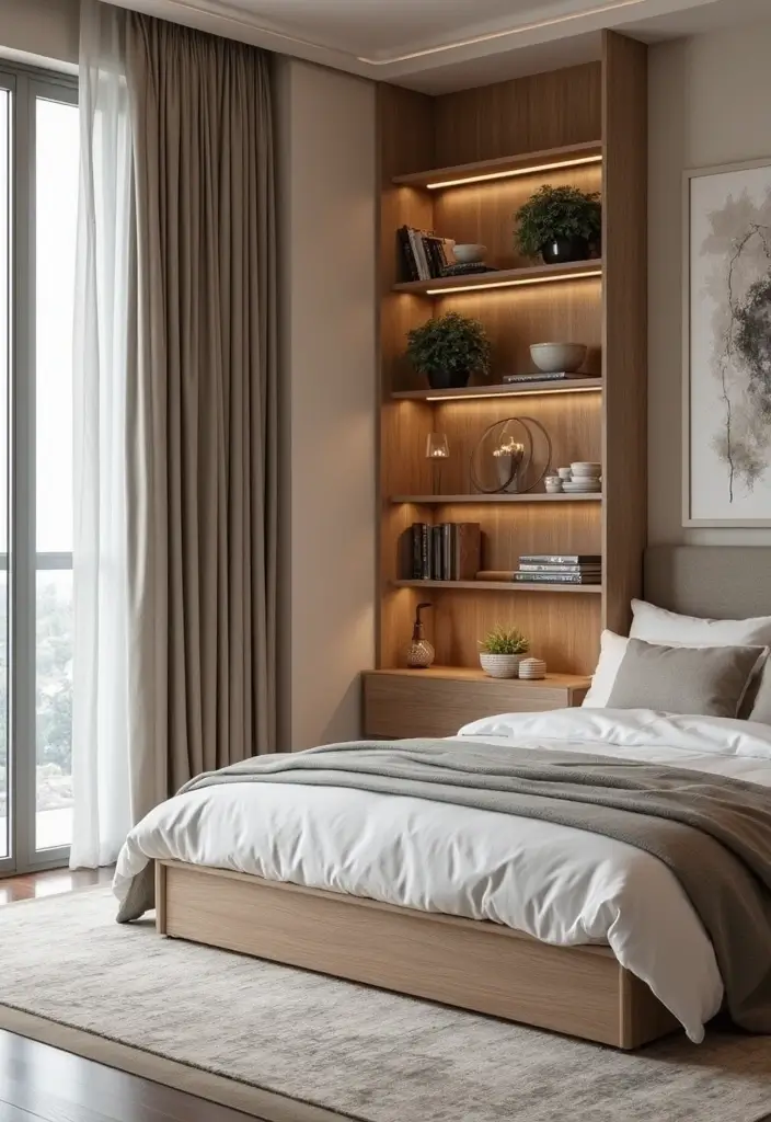 28 Clever 10 x 11 Bedroom Layout Ideas That Maximize Every Inch - 4. Vertical Storage Solutions