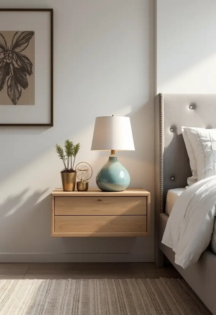 28 Clever 10 x 11 Bedroom Layout Ideas That Maximize Every Inch - 8. Floating Nightstands